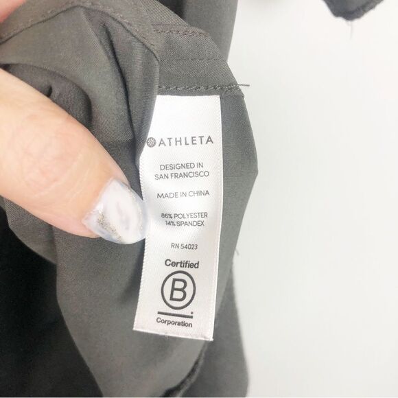 ATHLETA | Zephyr Raglan Short Sleeve High Low Shell Style Top Women’s Size M - Picture 11 of 12